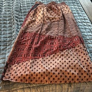 Sacred Threads Multicolor Patchwork Maxi Skirt